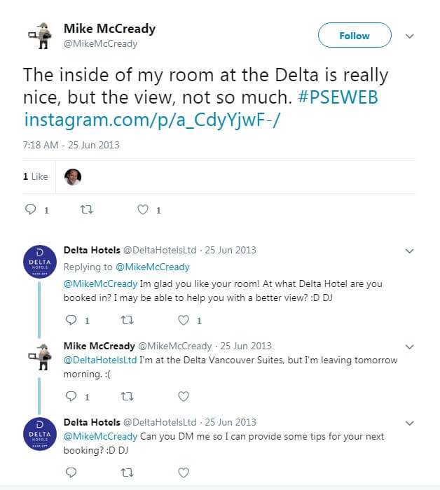 Delta hotels customer satisfaction servic