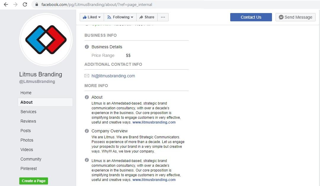 Litmus Facebook Profile