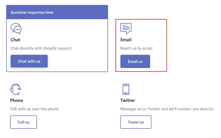  Shopify Customer Support options