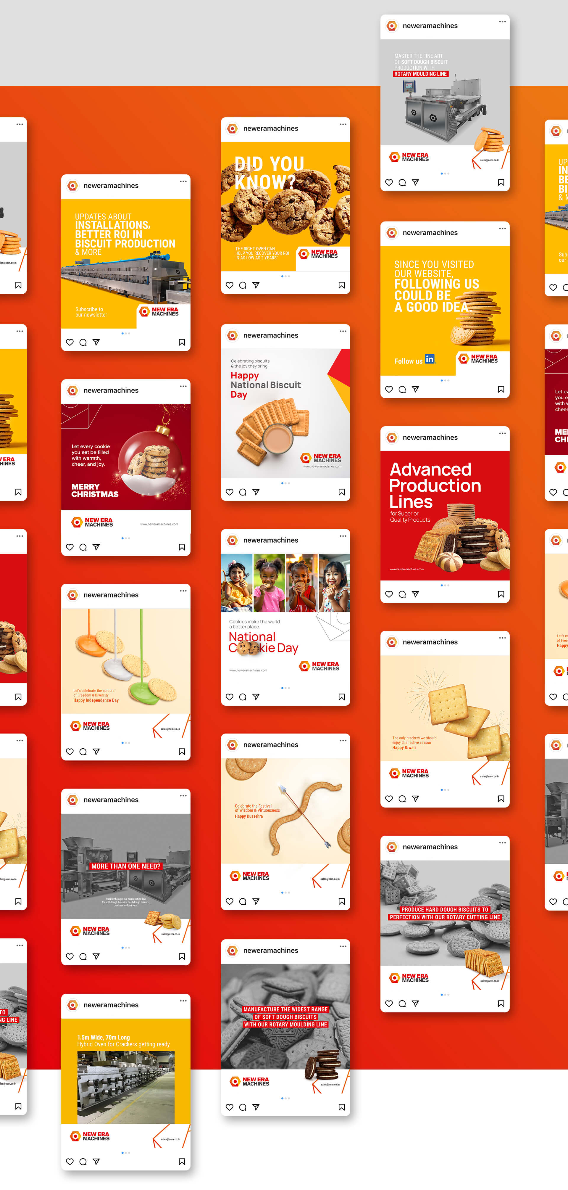 NEM Instagram social media grid post layout by Litmus Branding