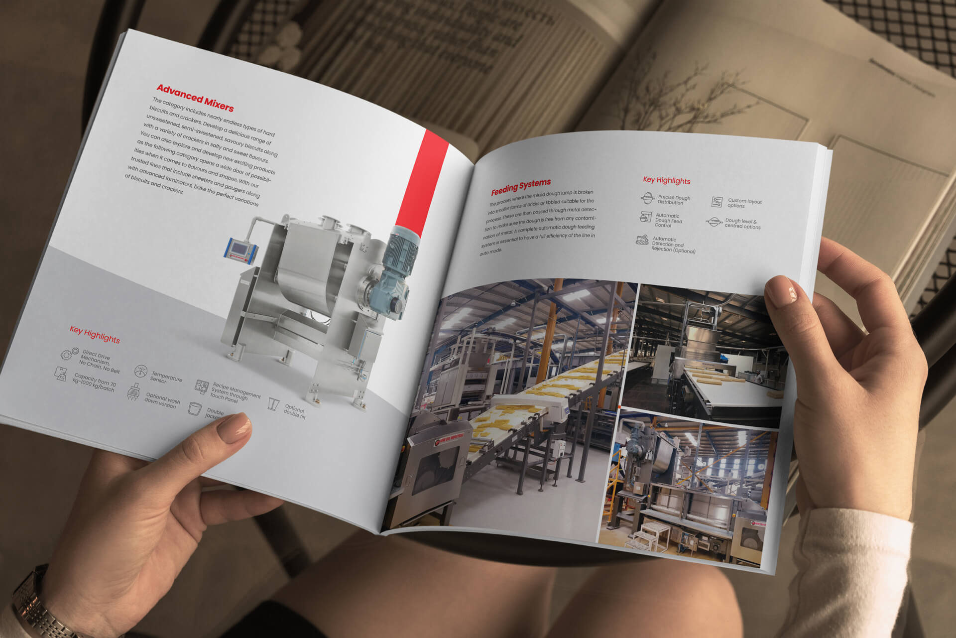 New Era machines brochure inner design by Litmus Branding